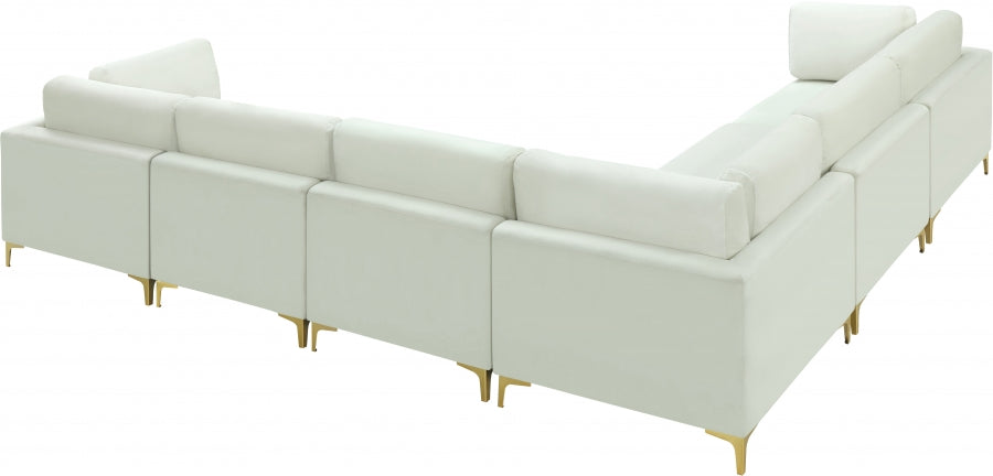 Sectionnel modulaire en velours Julia