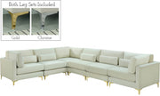 Sectionnel modulaire en velours Julia