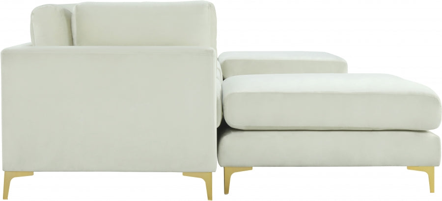 Sectionnel réversible modulaire en velours Julia