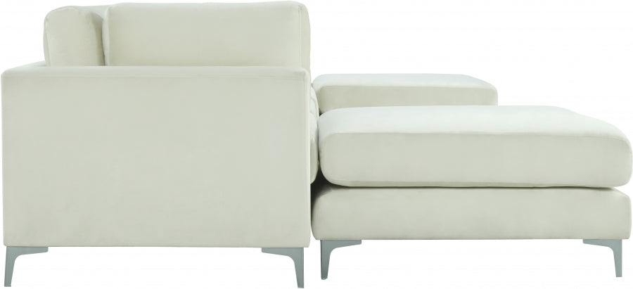 Sectionnel réversible modulaire en velours Julia