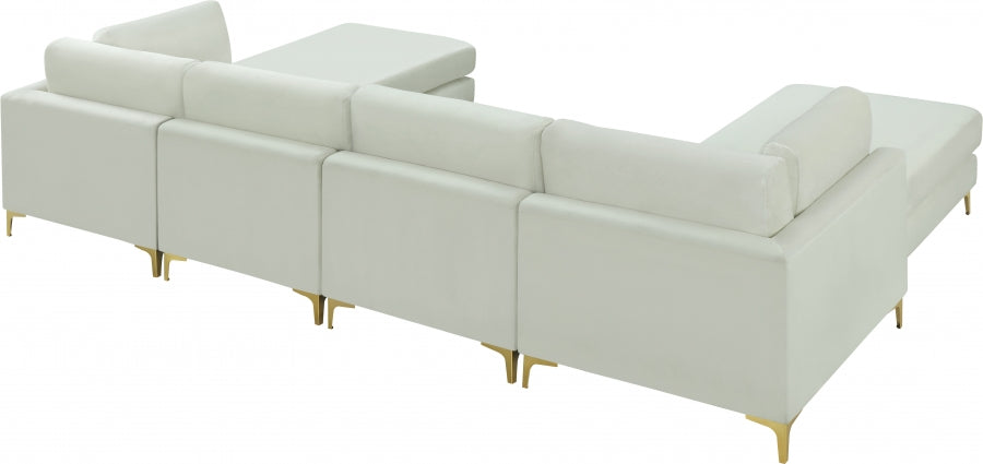 Sectionnel réversible modulaire en velours Julia