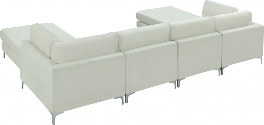 Sectionnel réversible modulaire en velours Julia