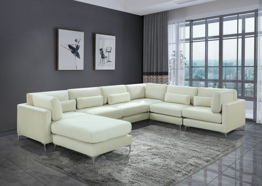Sectionnel réversible modulaire en velours Julia