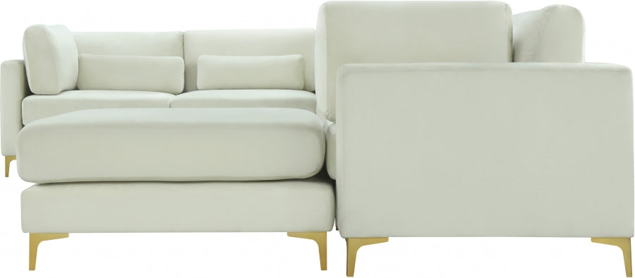 Sectionnel réversible modulaire en velours Julia