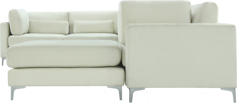 Sectionnel réversible modulaire en velours Julia