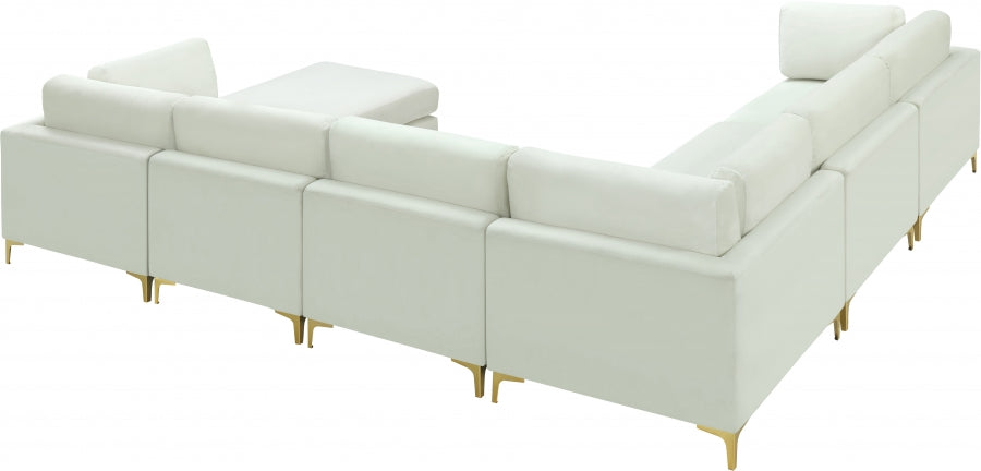 Sectionnel réversible modulaire en velours Julia