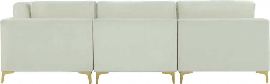 Sectionnel réversible modulaire en velours Julia