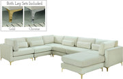 Sectionnel réversible modulaire en velours Julia
