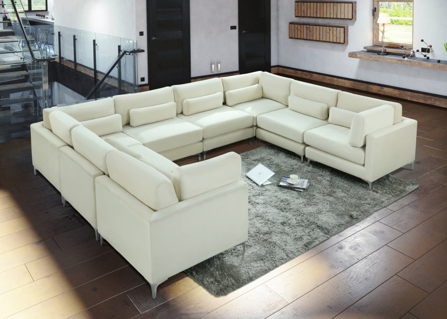 Sectionnel modulaire en velours Julia