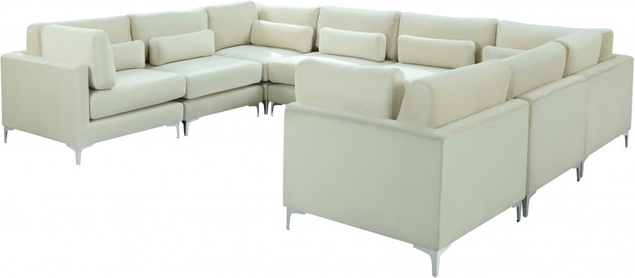 Sectionnel modulaire en velours Julia