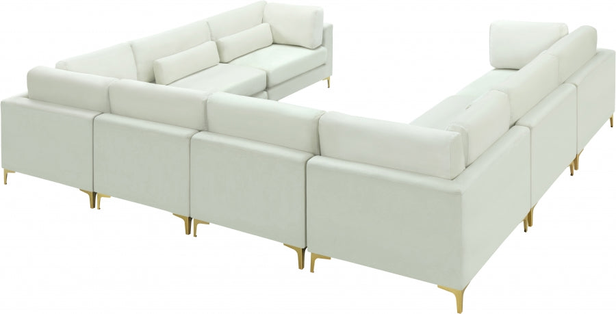 Sectionnel modulaire en velours Julia