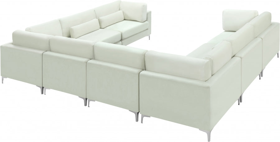 Sectionnel modulaire en velours Julia
