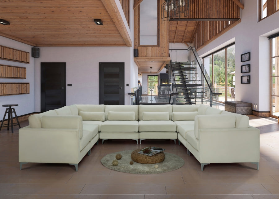 Sectionnel modulaire en velours Julia