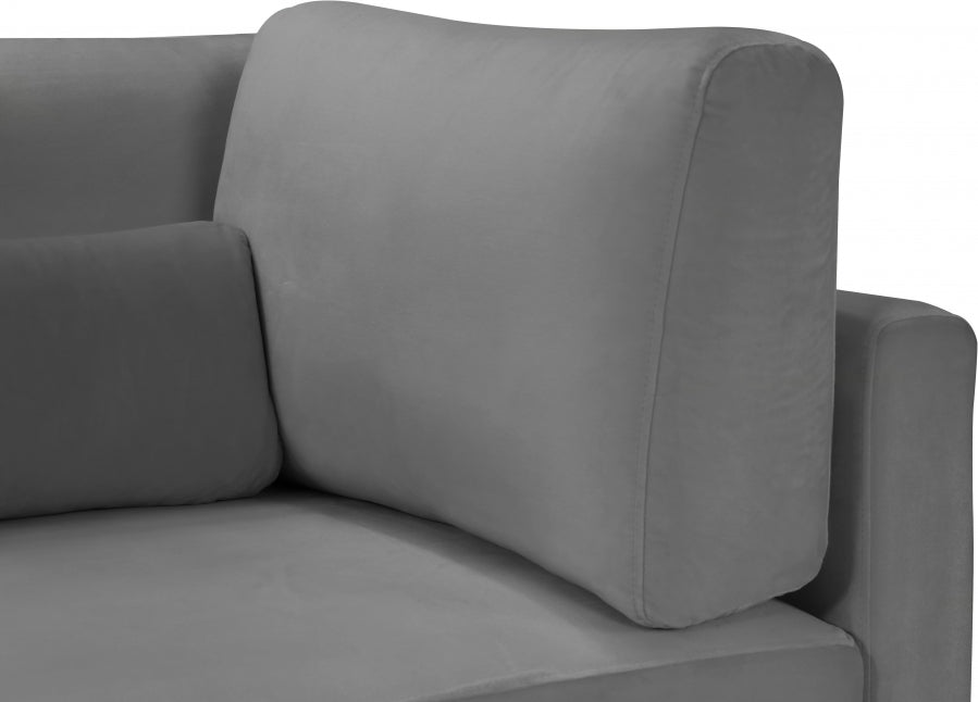 Chaise modulaire sans accoudoirs en velours Julia