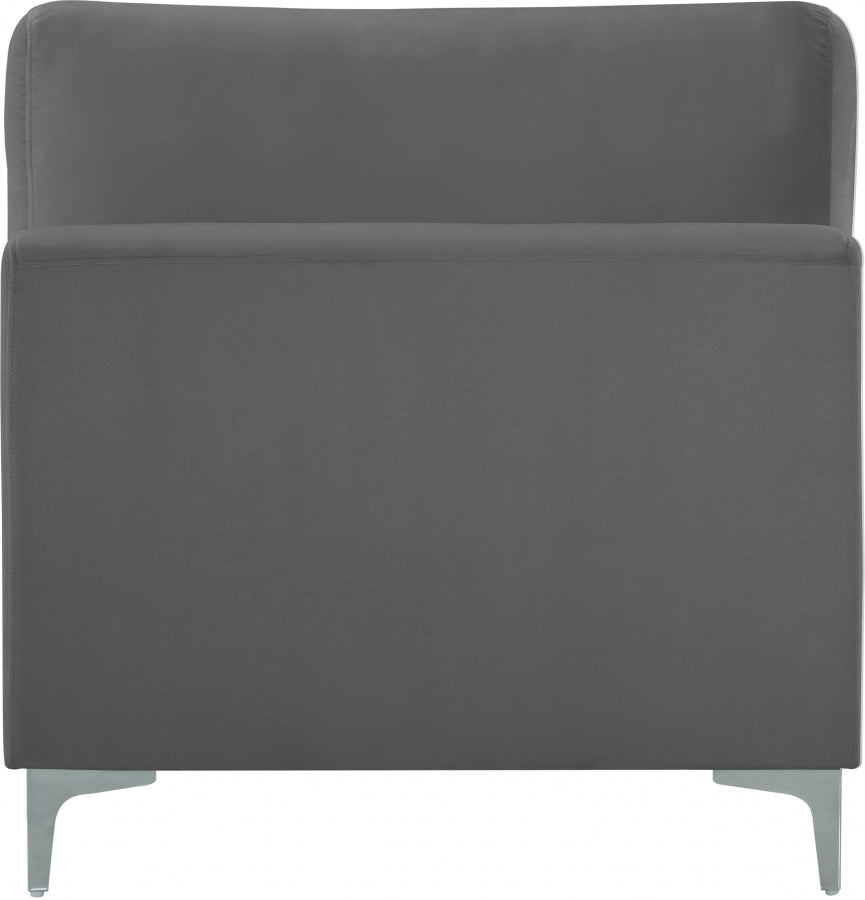 Chaise modulaire sans accoudoirs en velours Julia