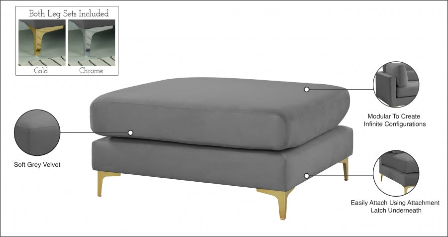 Pouf modulaire en velours Julia