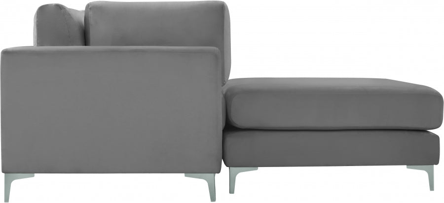 Sectionnel réversible modulaire en velours Julia