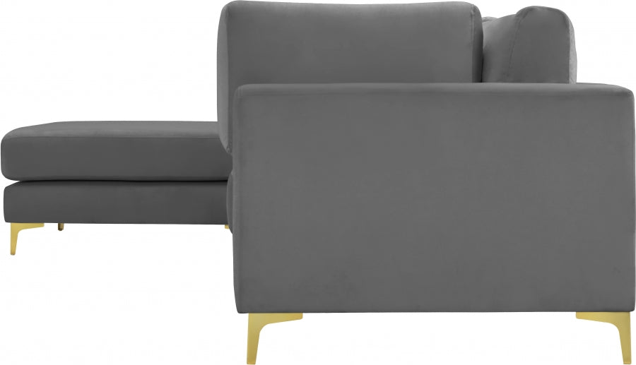 Sectionnel réversible modulaire en velours Julia