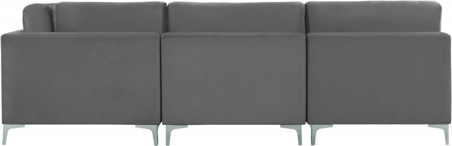 Sectionnel modulaire en velours Julia