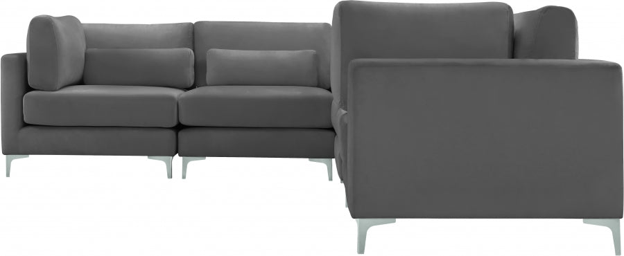 Sectionnel modulaire en velours Julia