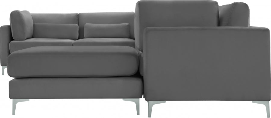 Sectionnel réversible modulaire en velours Julia