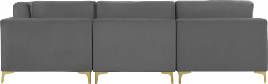 Sectionnel réversible modulaire en velours Julia