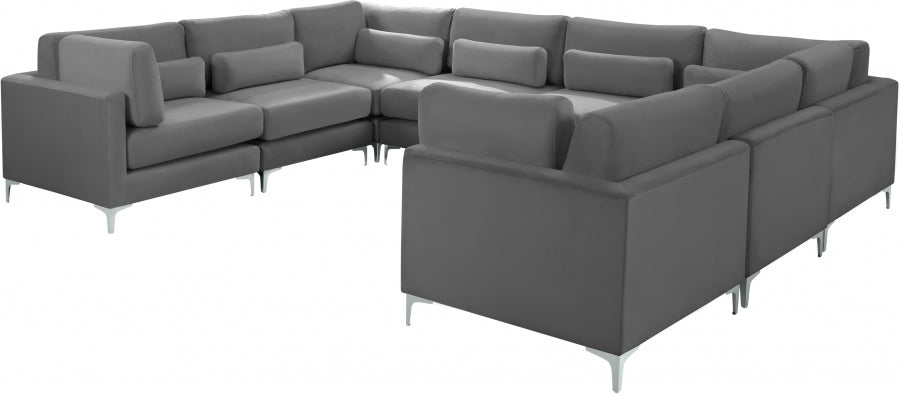 Sectionnel modulaire en velours Julia