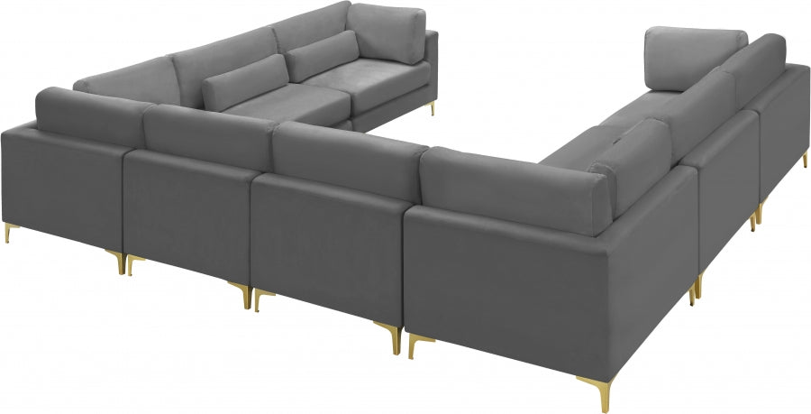 Sectionnel modulaire en velours Julia