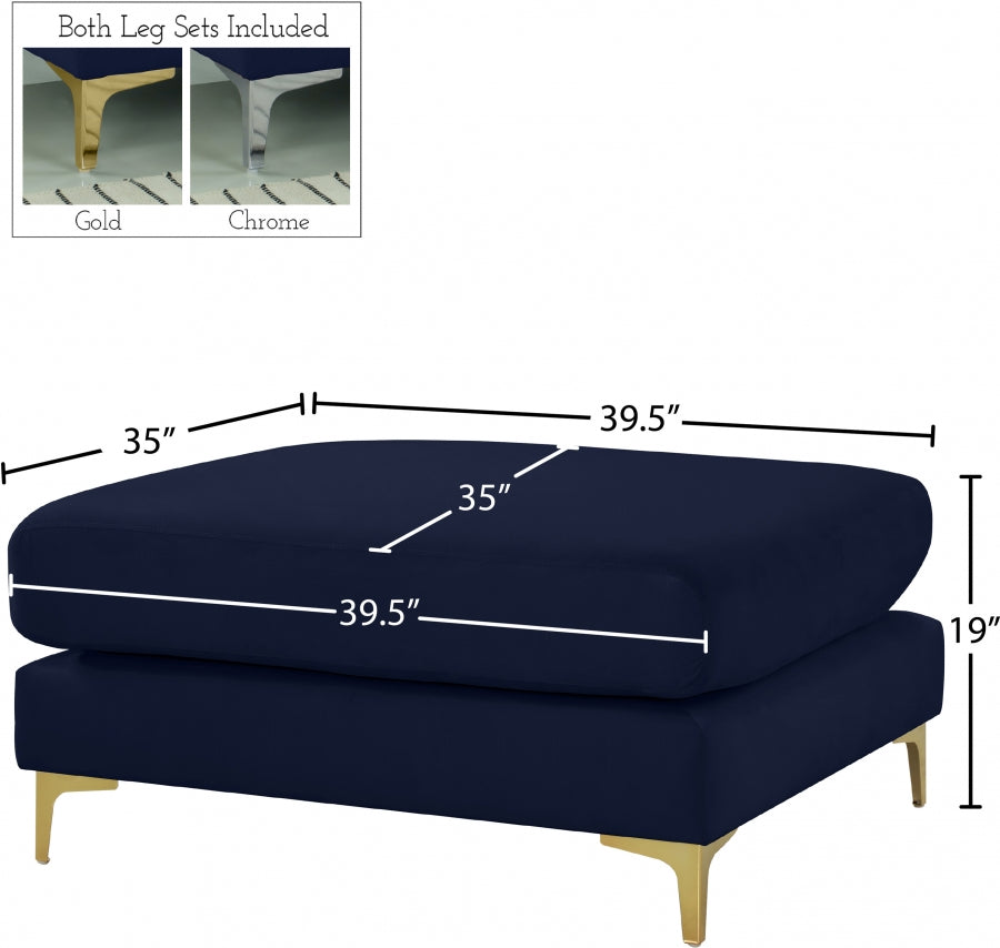Pouf modulaire en velours Julia