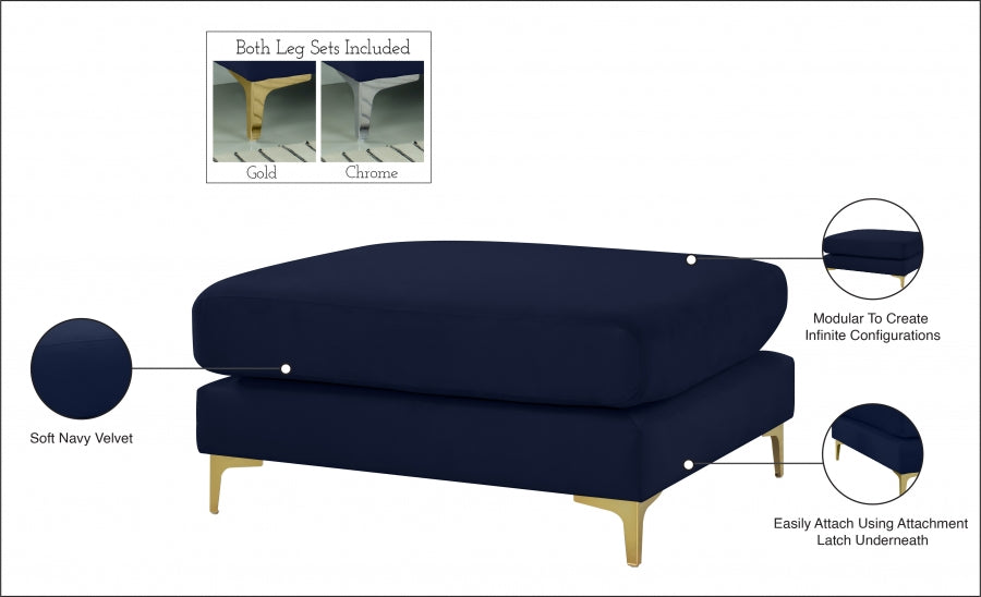 Pouf modulaire en velours Julia