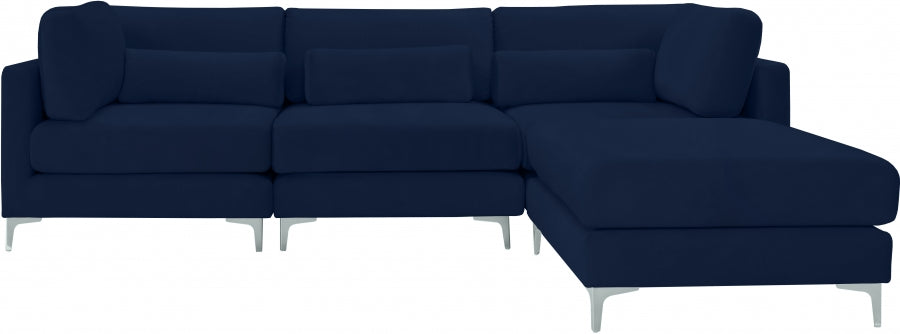 Sectionnel réversible modulaire en velours Julia