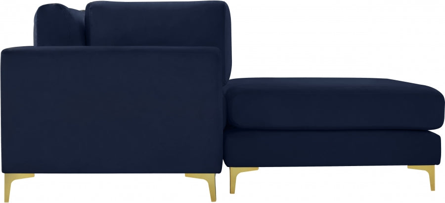 Sectionnel réversible modulaire en velours Julia