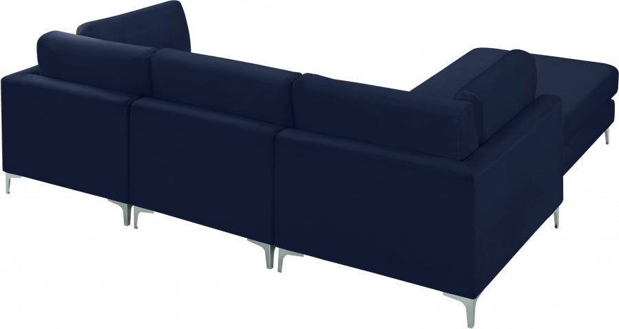 Sectionnel réversible modulaire en velours Julia