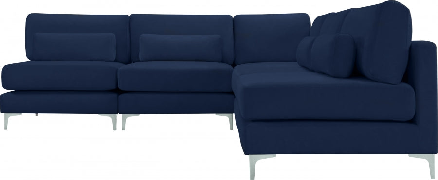 Sectionnel modulaire en velours Julia