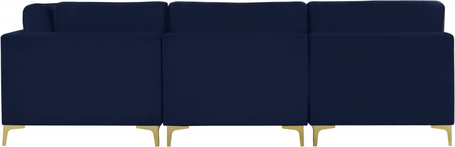 Sectionnel modulaire en velours Julia