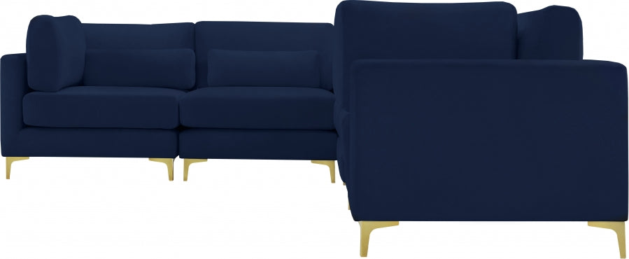 Sectionnel modulaire en velours Julia