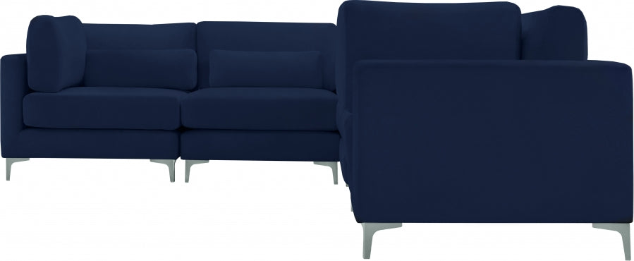 Sectionnel modulaire en velours Julia