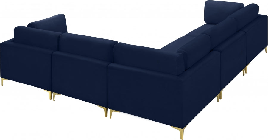 Sectionnel modulaire en velours Julia