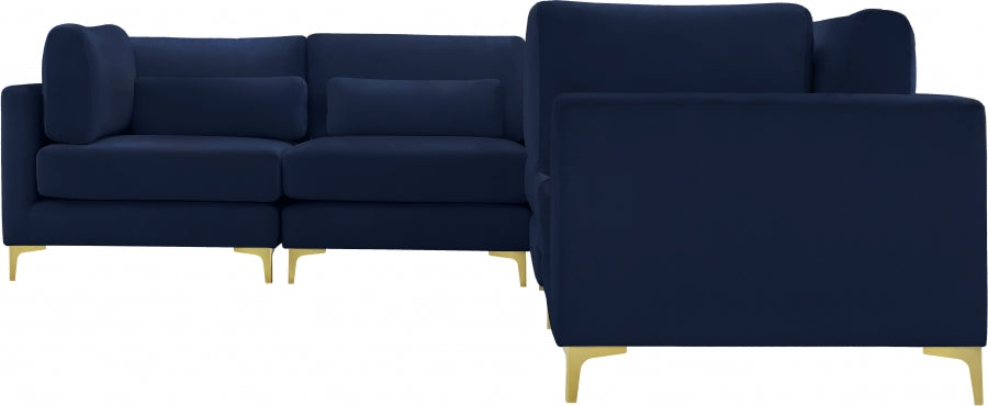 Sectionnel modulaire en velours Julia