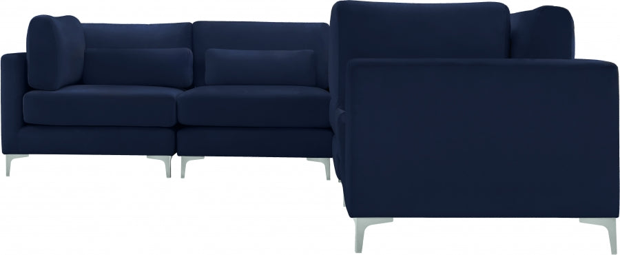 Sectionnel modulaire en velours Julia