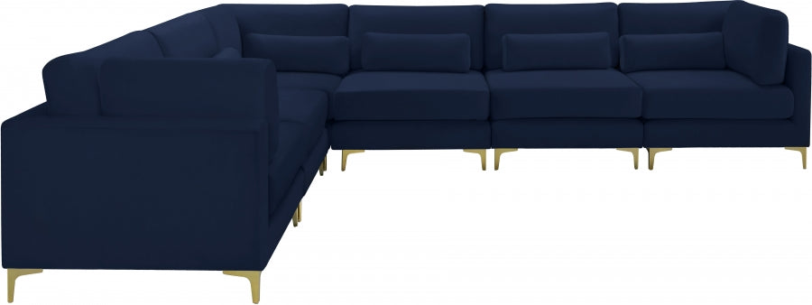 Sectionnel modulaire en velours Julia