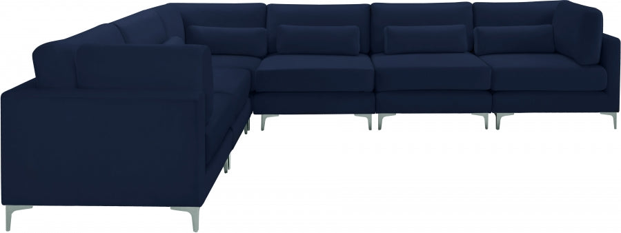 Sectionnel modulaire en velours Julia