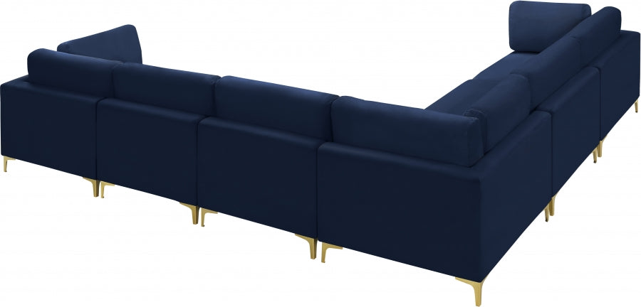 Sectionnel modulaire en velours Julia