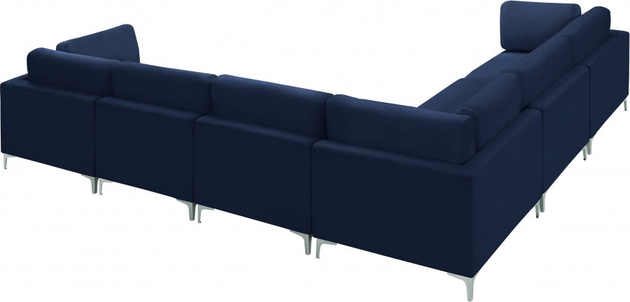 Sectionnel modulaire en velours Julia