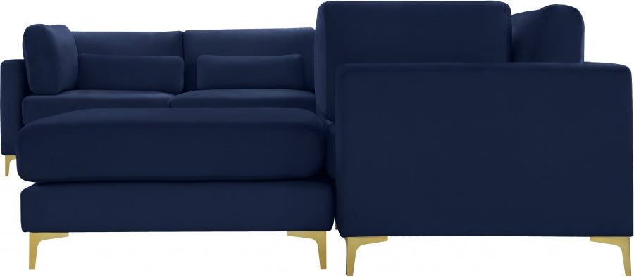 Sectionnel réversible modulaire en velours Julia