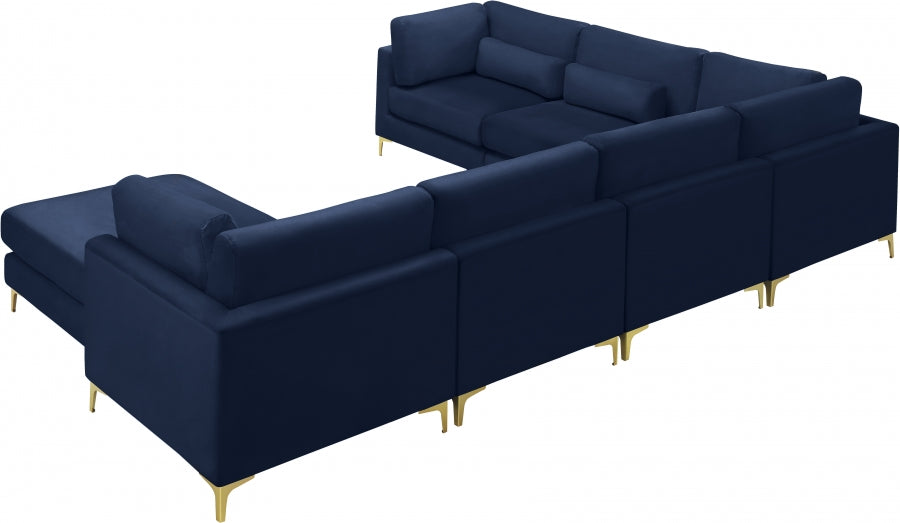 Sectionnel réversible modulaire en velours Julia