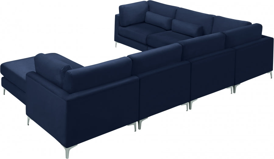 Sectionnel réversible modulaire en velours Julia