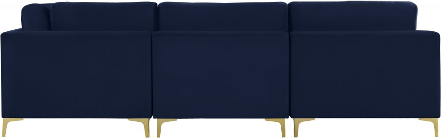 Sectionnel réversible modulaire en velours Julia