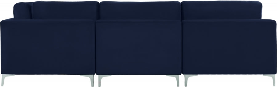Sectionnel réversible modulaire en velours Julia