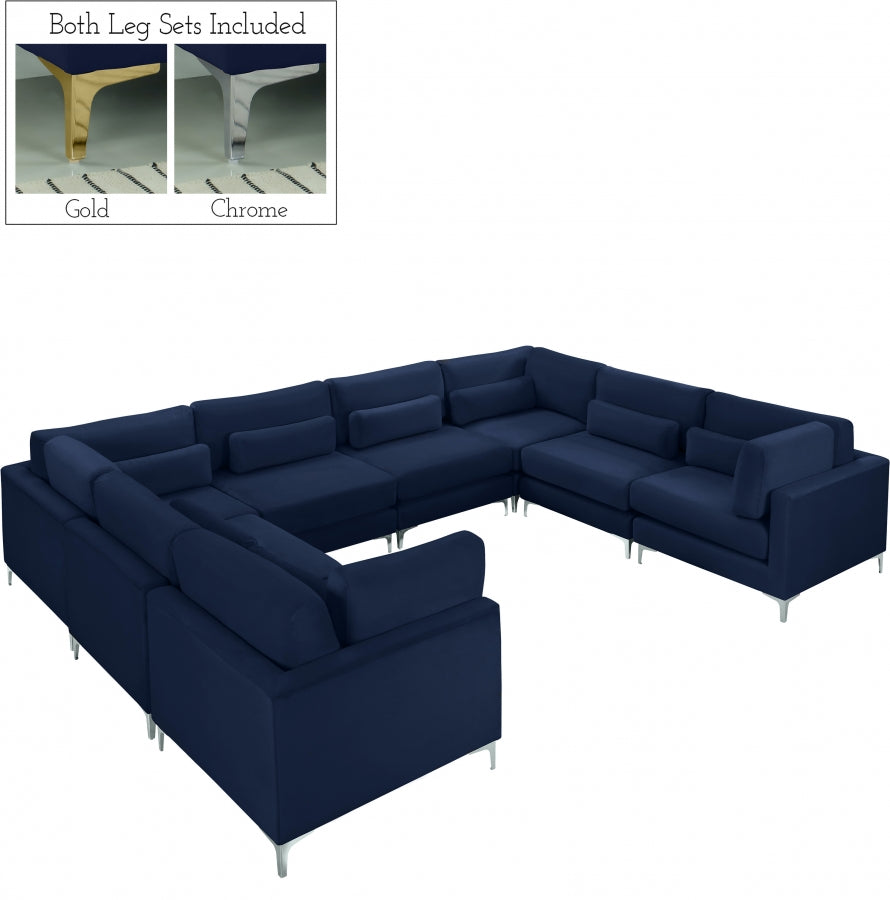 Sectionnel modulaire en velours Julia